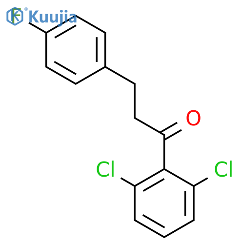1-(2,6-dichlorophenyl)-3-(4-fluorophenyl)propan-1-one structure