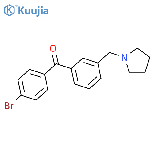 4'-Bromo-3-pyrrolidinomethyl benzophenone structure