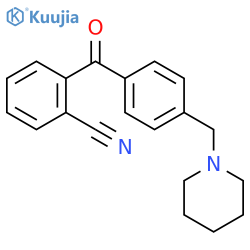 2-Cyano-4'-piperidinomethyl benzophenone structure