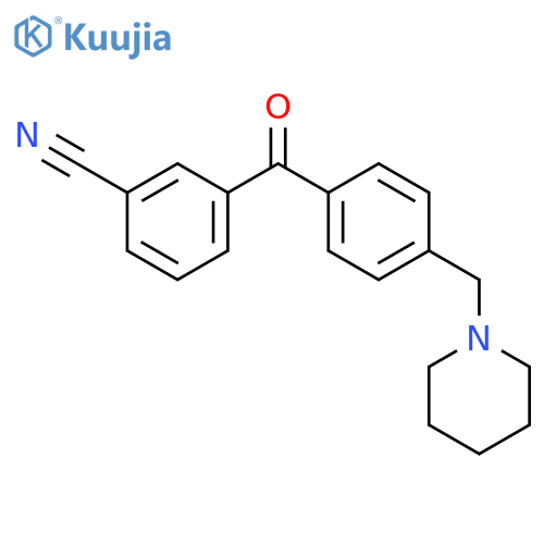 3-Cyano-4'-piperidinomethyl benzophenone structure