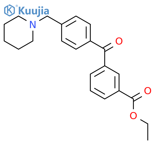 3-Carboethoxy-4'-piperidinomethyl benzophenone structure