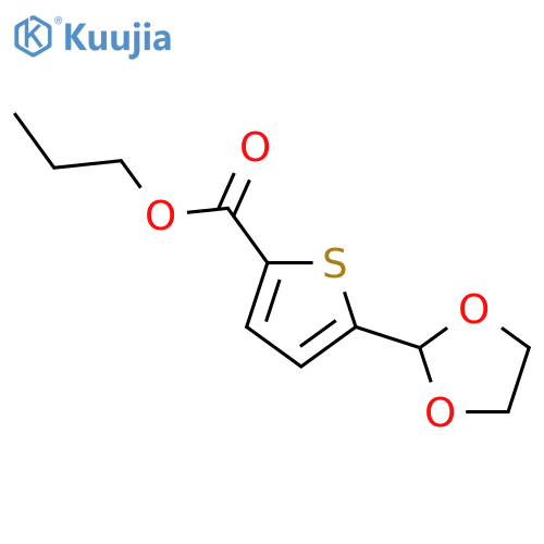 Propyl 5-(1,3-dioxolan-2-yl)-2-thiophenecarboxylate structure