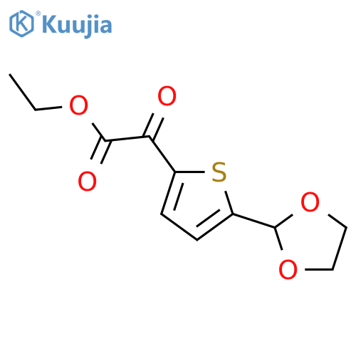 Ethyl 5-(1,3-dioxolan-2-yl)-2-thenoylformate structure