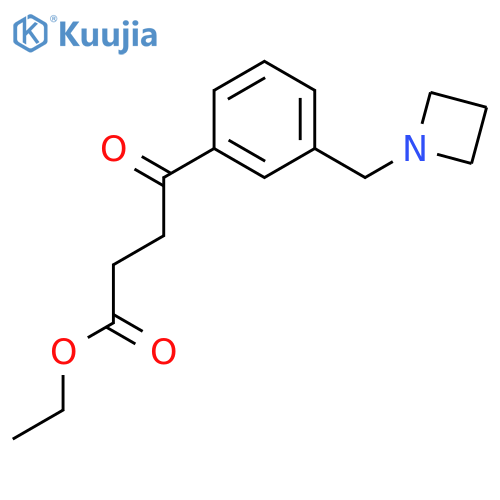 Ethyl 4-3-(azetidinomethyl)phenyl-4-oxobutyrate structure