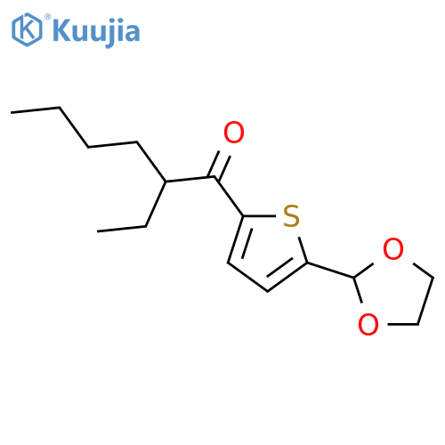 5-(1,3-Dioxolan-2-yl)-2-thienyl 1-ethylpentyl ketone structure