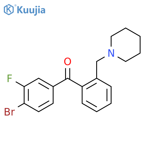 4'-Bromo-3'-fluoro-2-piperidinomethyl benzophenone structure