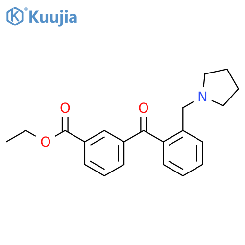 Ethyl 3-[2-(pyrrolidin-1-ylmethyl)benzoyl]benzoate structure
