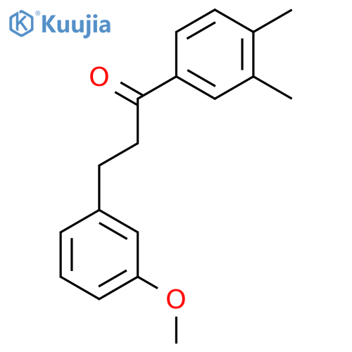 1-(3,4-dimethylphenyl)-3-(3-methoxyphenyl)propan-1-one structure