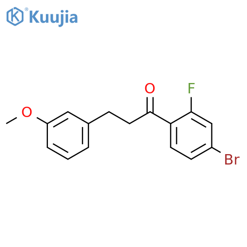 1-(4-bromo-2-fluorophenyl)-3-(3-methoxyphenyl)propan-1-one structure