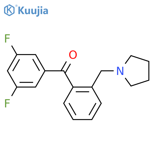 (3,5-difluorophenyl)-[2-(pyrrolidin-1-ylmethyl)phenyl]methanone structure