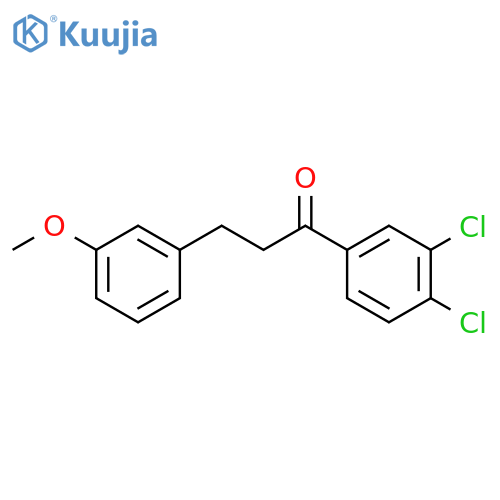 1-(3,4-dichlorophenyl)-3-(3-methoxyphenyl)propan-1-one structure
