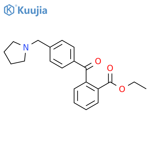 Ethyl 2-[4-(pyrrolidin-1-ylmethyl)benzoyl]benzoate structure