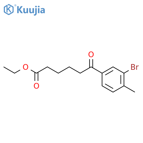 Ethyl 6-(3-bromo-4-methylphenyl)-6-oxohexanoate structure
