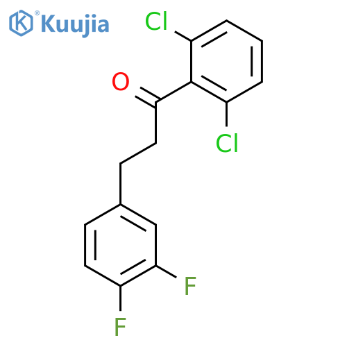 1-(2,6-dichlorophenyl)-3-(3,4-difluorophenyl)propan-1-one structure