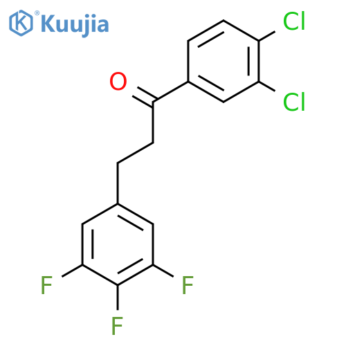 1-(3,4-dichlorophenyl)-3-(3,4,5-trifluorophenyl)propan-1-one structure