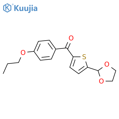 5-(1,3-Dioxolan-2-yl)-2-(4-propoxybenzoyl)thiophene structure