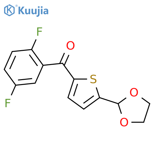 (2,5-difluorophenyl)-[5-(1,3-dioxolan-2-yl)-2-thienyl]methanone structure
