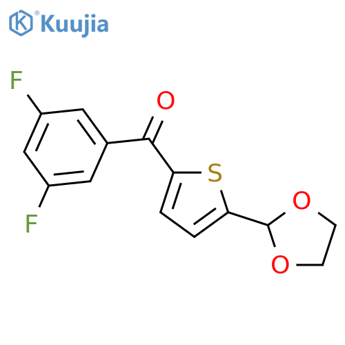 (3,5-difluorophenyl)-[5-(1,3-dioxolan-2-yl)-2-thienyl]methanone structure