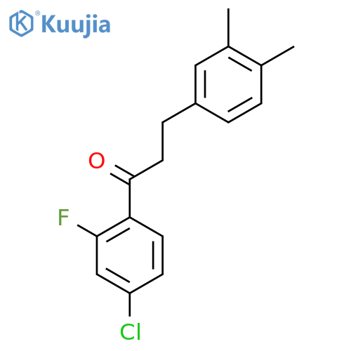 1-(4-chloro-2-fluoro-phenyl)-3-(3,4-dimethylphenyl)propan-1-one structure