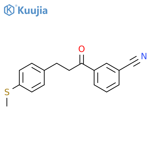 3'-Cyano-3-(4-thiomethylphenyl)propiophenone structure