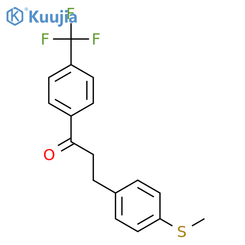 3-(4-methylsulfanylphenyl)-1-[4-(trifluoromethyl)phenyl]propan-1-one structure
