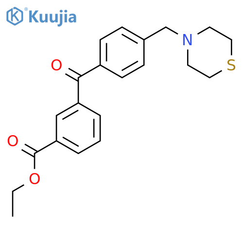 3-Carboethoxy-4'-thiomorpholinomethyl benzophenone structure