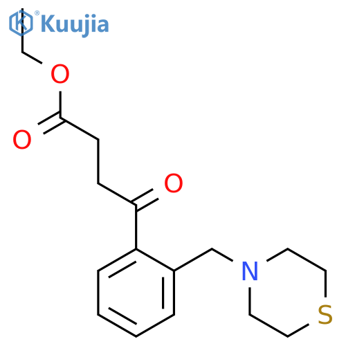 Ethyl 4-oxo-4-2-(thiomorpholinomethyl)phenylbutyrate structure