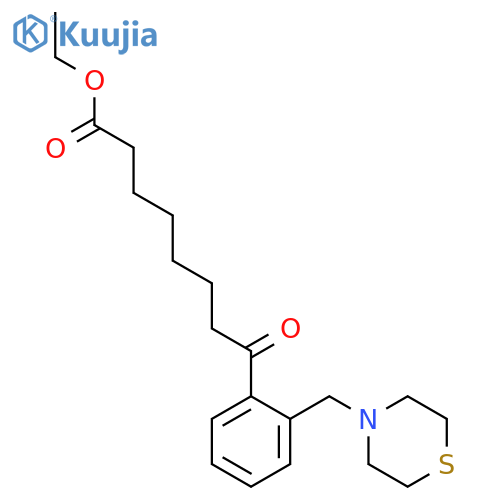 Ethyl 8-oxo-8-2-(thiomorpholinomethyl)phenyloctanoate structure