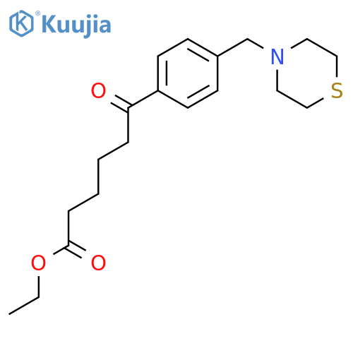 Ethyl 6-oxo-6-4-(thiomorpholinomethyl)phenylhexanoate structure