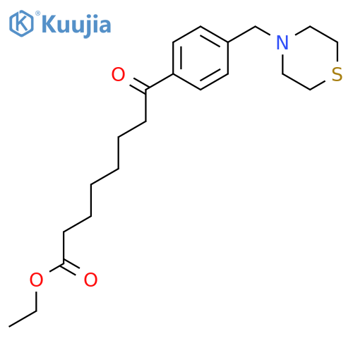 Ethyl 8-oxo-8-4-(thiomorpholinomethyl)phenyloctanoate structure