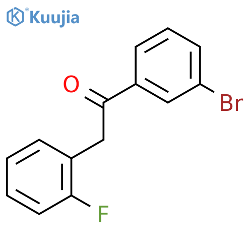 1-(3-bromophenyl)-2-(2-fluorophenyl)ethanone structure