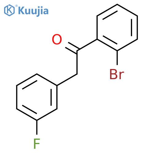 1-(2-bromophenyl)-2-(3-fluorophenyl)ethanone structure