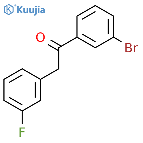 1-(3-bromophenyl)-2-(3-fluorophenyl)ethanone structure