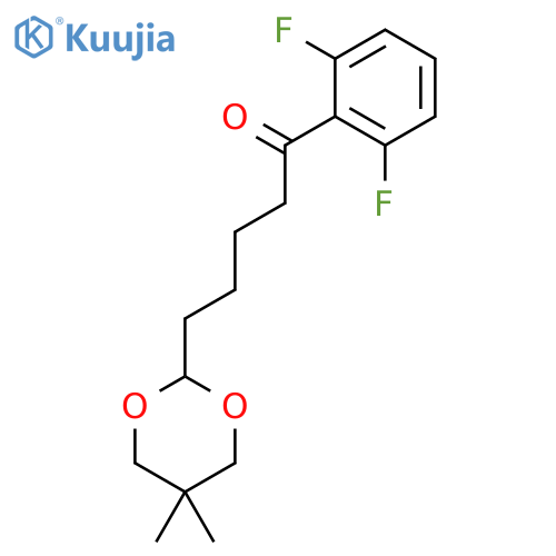 1-(2,6-difluorophenyl)-5-(5,5-dimethyl-1,3-dioxan-2-yl)pentan-1-one structure