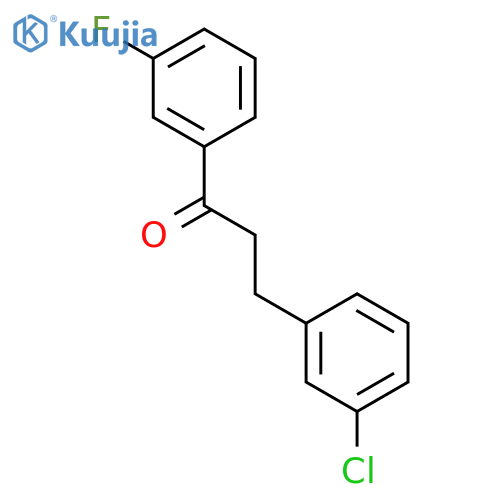3-(3-chlorophenyl)-1-(3-fluorophenyl)propan-1-one structure