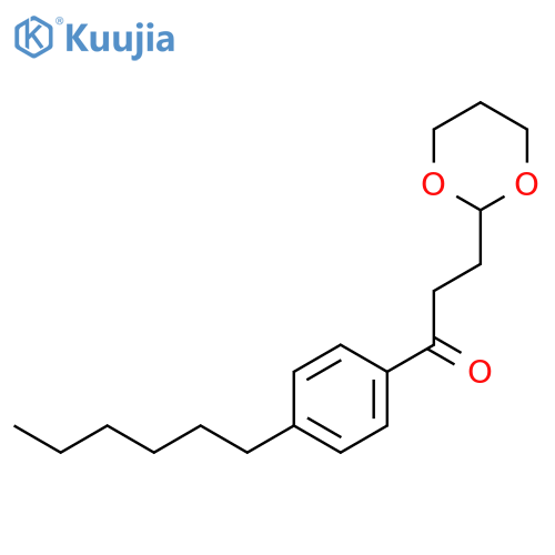 3-(1,3-dioxan-2-yl)-1-(4-hexylphenyl)propan-1-one structure