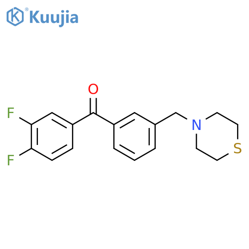 (3,4-difluorophenyl)-[3-(thiomorpholinomethyl)phenyl]methanone structure
