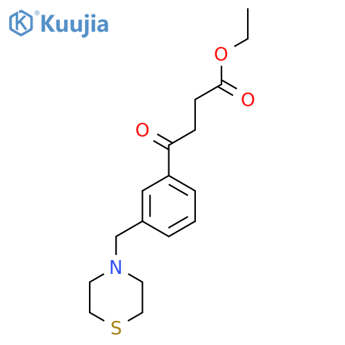 Ethyl 4-oxo-4-3-(thiomorpholinomethyl)-phenylbutyrate structure