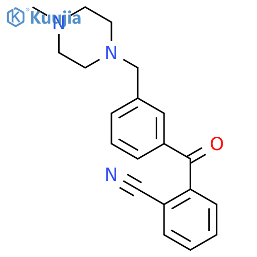 2-CYANO-3'-(4-METHYLPIPERAZINOMETHYL) BENZOPHENONE structure