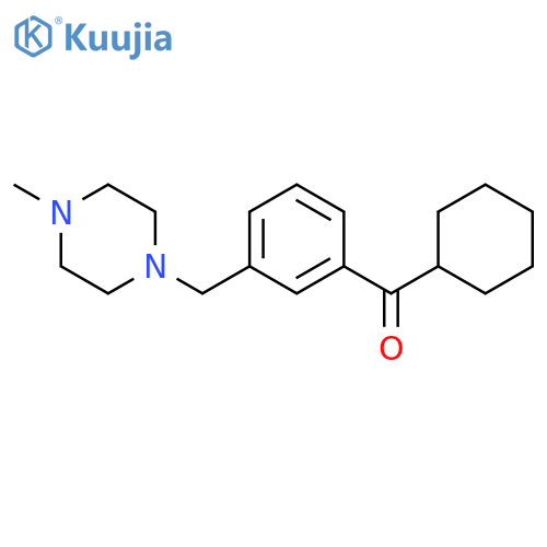 Cyclohexyl 3-(4-methylpiperazinomethyl)phenyl ketone structure
