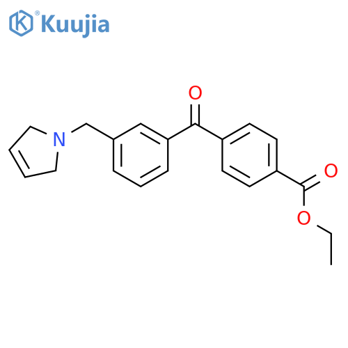 4'-Carboethoxy-3-(3-pyrrolinomethyl) benzophenone structure