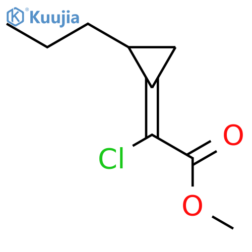 Acetic acid, chloro(propylcyclopropylidene)-, methyl ester structure