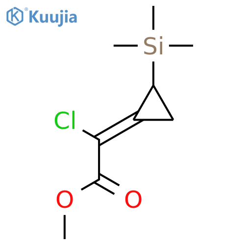 Acetic acid, chloro[(trimethylsilyl)cyclopropylidene]-, methyl ester structure
