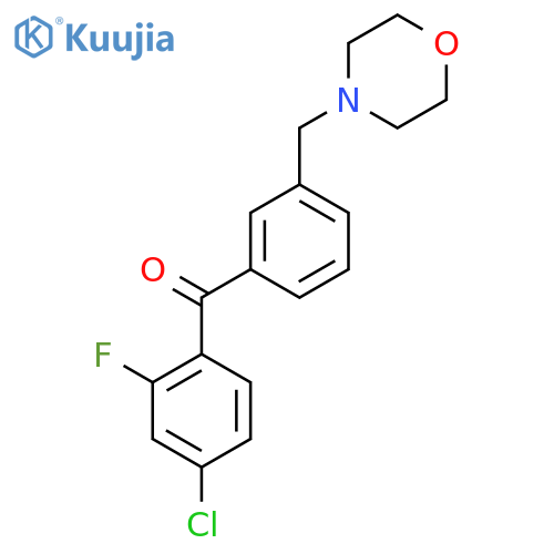 (4-chloro-2-fluorophenyl)-[3-(morpholin-4-ylmethyl)phenyl]methanone structure