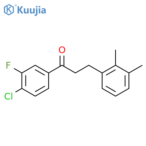 1-(4-chloro-3-fluoro-phenyl)-3-(2,3-dimethylphenyl)propan-1-one structure