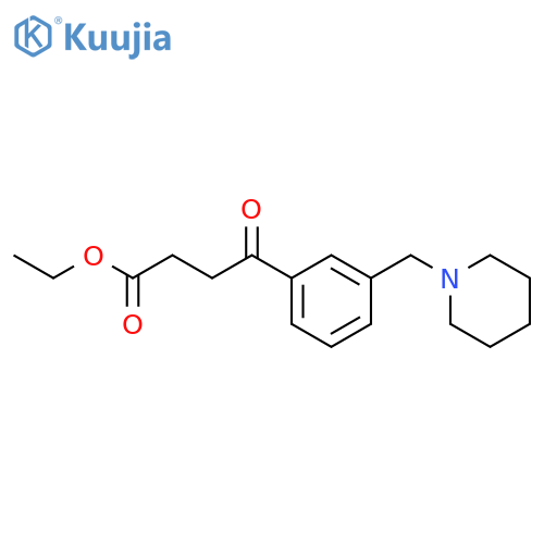 Ethyl 4-oxo-4-3-(piperidinomethyl)phenylbutyrate structure