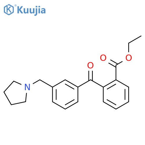 Ethyl 2-[3-(pyrrolidin-1-ylmethyl)benzoyl]benzoate structure