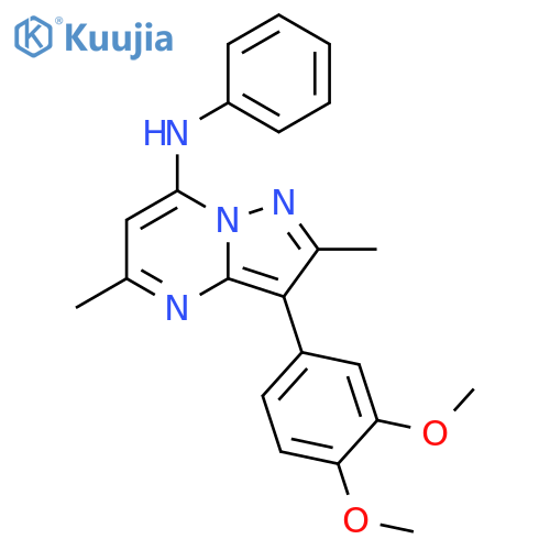 3-(3,4-dimethoxyphenyl)-2,5-dimethyl-N-phenylpyrazolo1,5-apyrimidin-7-amine structure