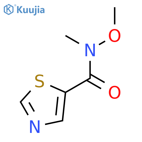 N-Methoxy-N-methylthiazole-5-carboxamide structure