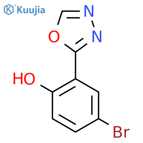 4-Bromo-2-(1,3,4-oxadiazol-2-yl)phenol structure